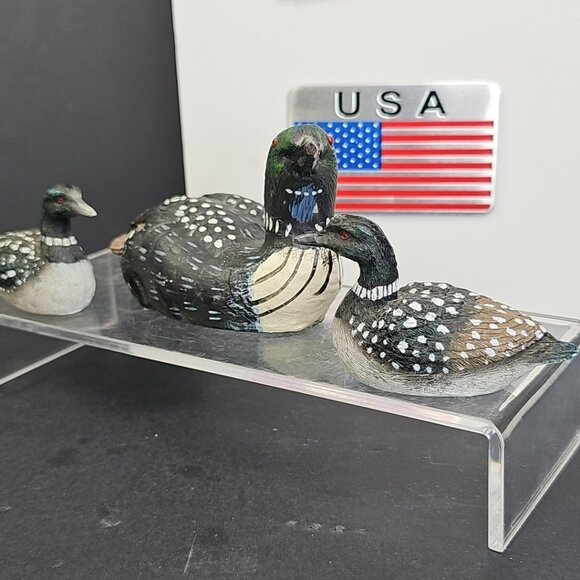 Duck Loon Figurines Resin Bird Decor Painted Animals Mallard Desk Decor - Picture 4 of 16
